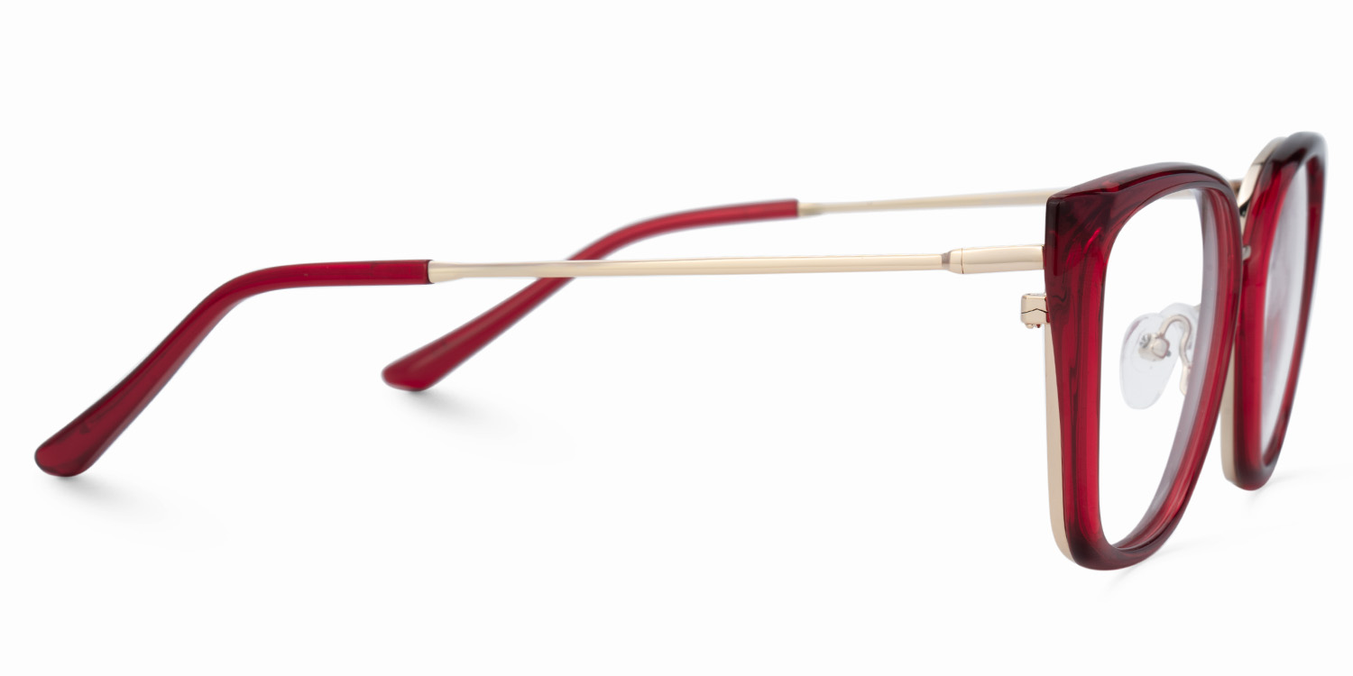 Martine Square Red Glasses | ZEELOOL UK2
