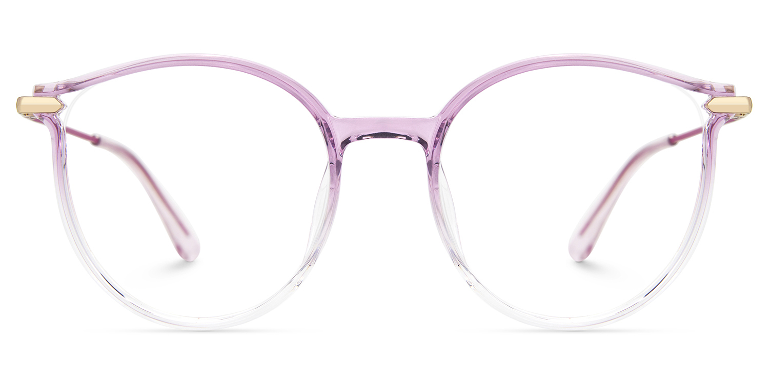 Caylan Round Purple Glasses0
