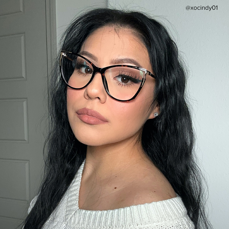 Yomary Cateye Tortoise Thin Frame Glasses | ZEELOOL UK8