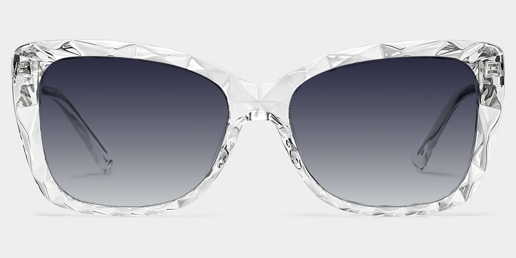 Edna Clear Rectangle Sunglasses