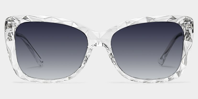Edna Clear Rectangle Sunglasses