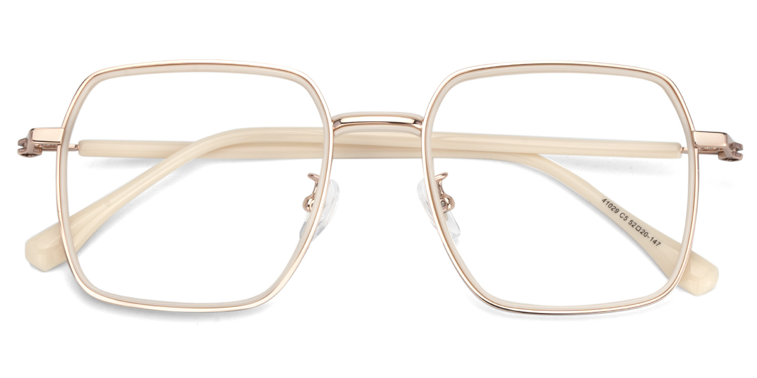 Moody White Square Prescription Glasses | ZEELOOL UK2