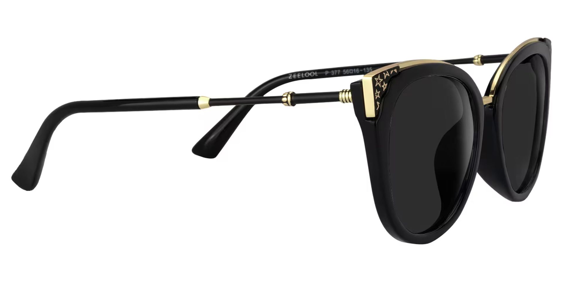 Dalton Cat Eye Black Sunglasses | ZEELOOL UK3