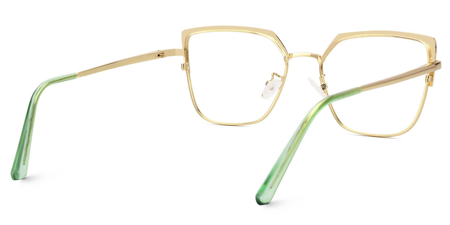 Shadai Red-Green Eyeglasses in Square Full-Frame  | ZEELOOL UK3