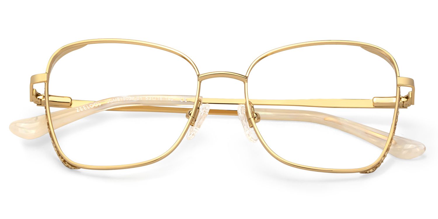 Butterfly Gold Glasses With Gillter on the Sides2