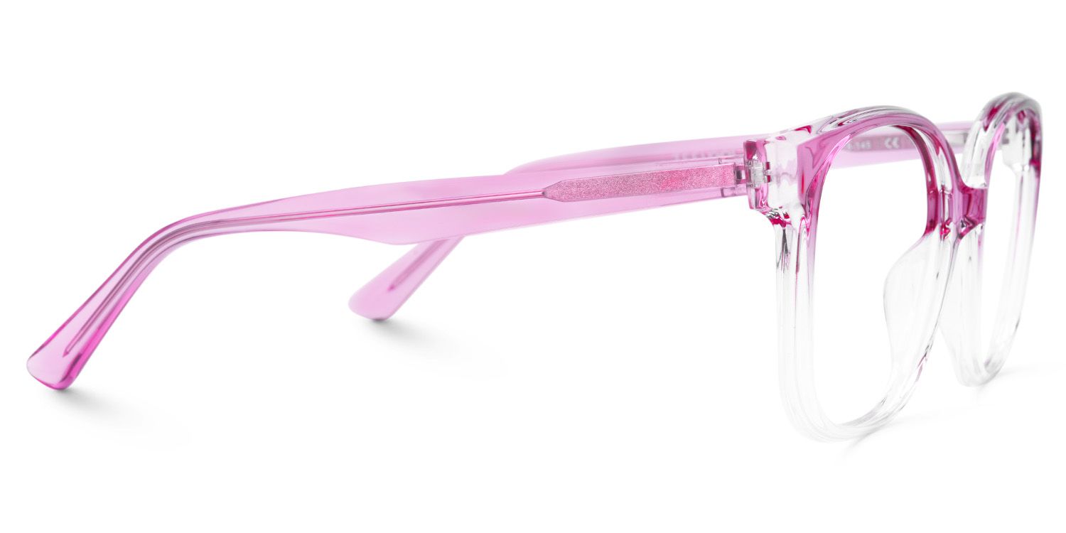 Square Pink Clear Eyeglasses Frames Deals At Zeelool3