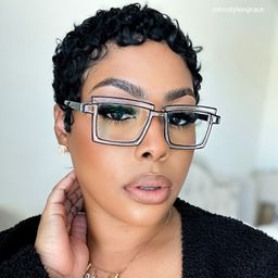 Zephyr Rectangle Clear Glasses5