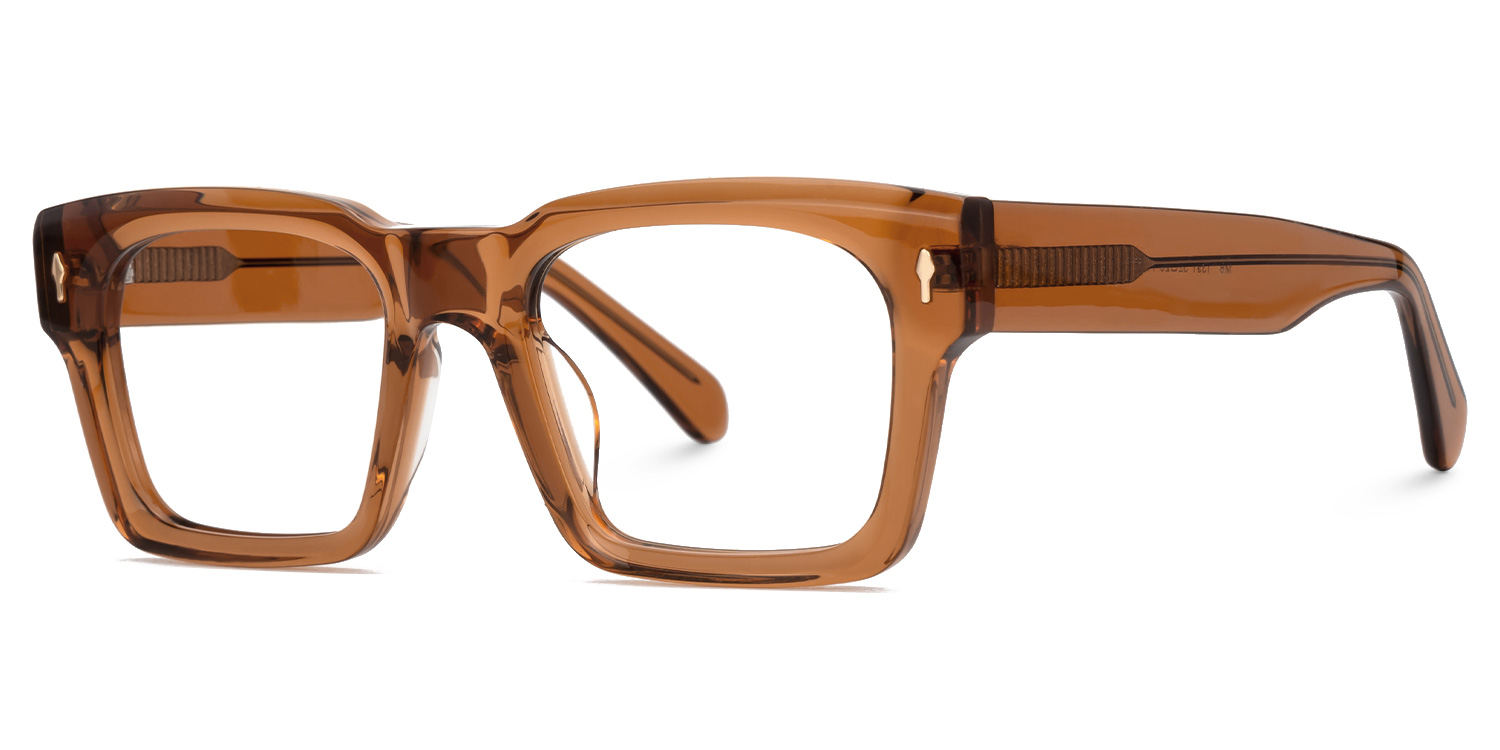 Rectangle Herman Brown Frames Designer Glasses1