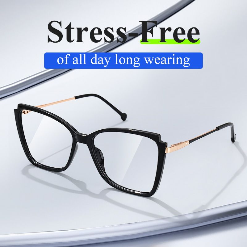 Kristen Cateye Black Eyeglasses with lightweight Frames4