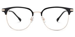 Naranjo Browline Black Glasses1