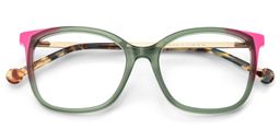 Nico Square Green Pink Glasses2