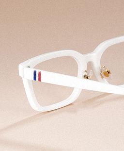 Remy White Rectangle Glasses1