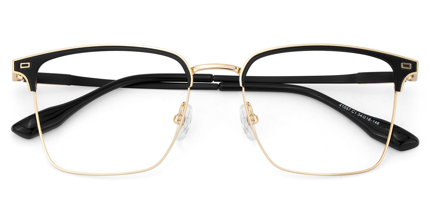 Dawson Black Rectangle Prescription Glasses | ZEELOOL UK2