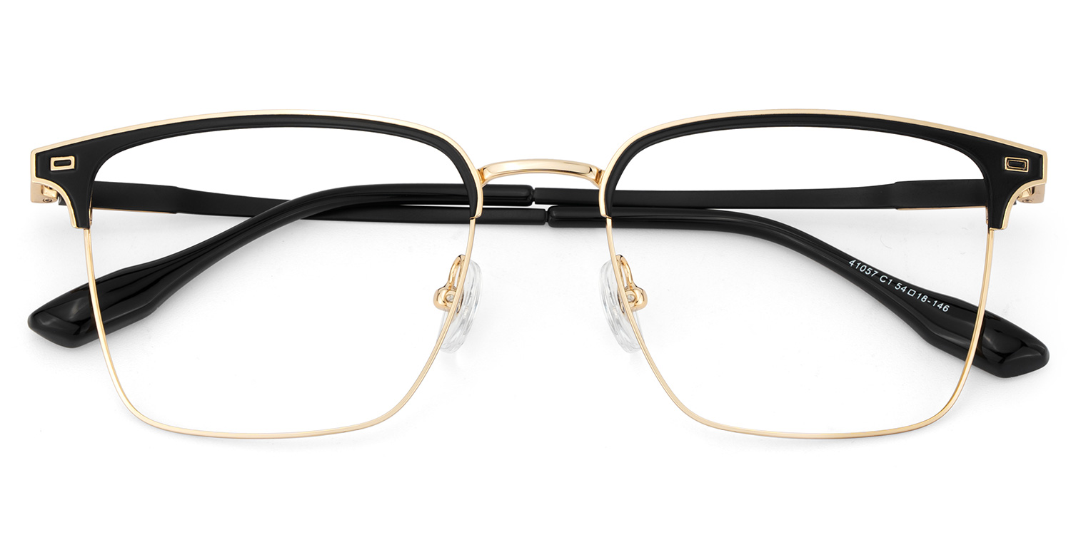 Dawson Black Rectangle Prescription Glasses | ZEELOOL UK2