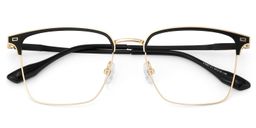 Dawson Browline Black Gold Glasses2