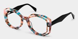Bobbie Pink-Tortoise Oval Glasses2