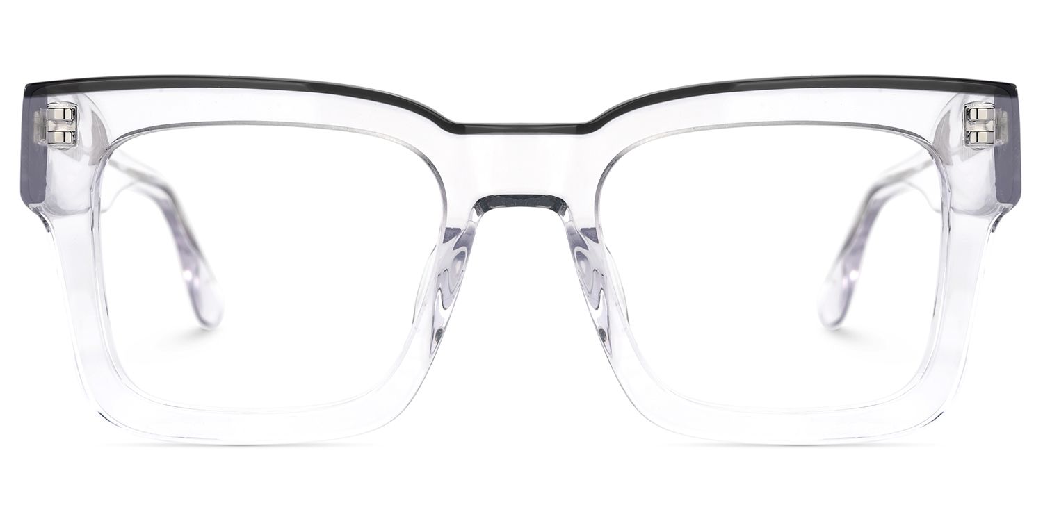 Vorse Square Clear Clear Spectacle Frames for Men | ZEELOOL UK0
