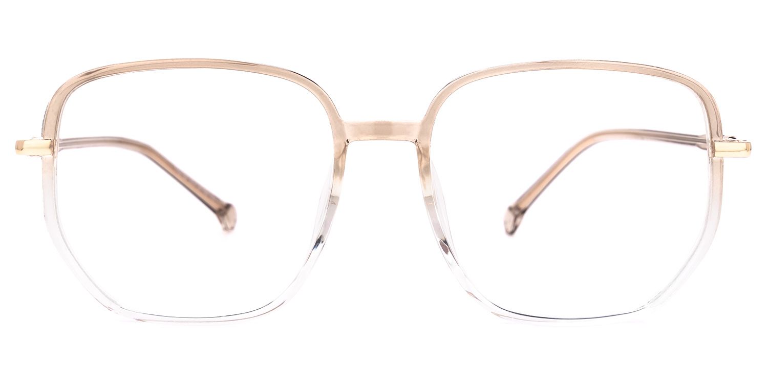 Joana Geometric Beige Glasses0