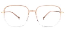 Joana Geometric Beige Glasses0