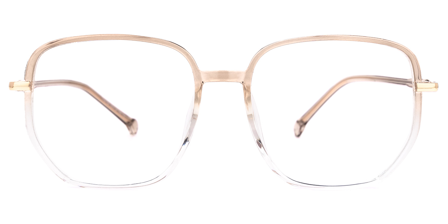 Joana Geometric Beige Glasses0