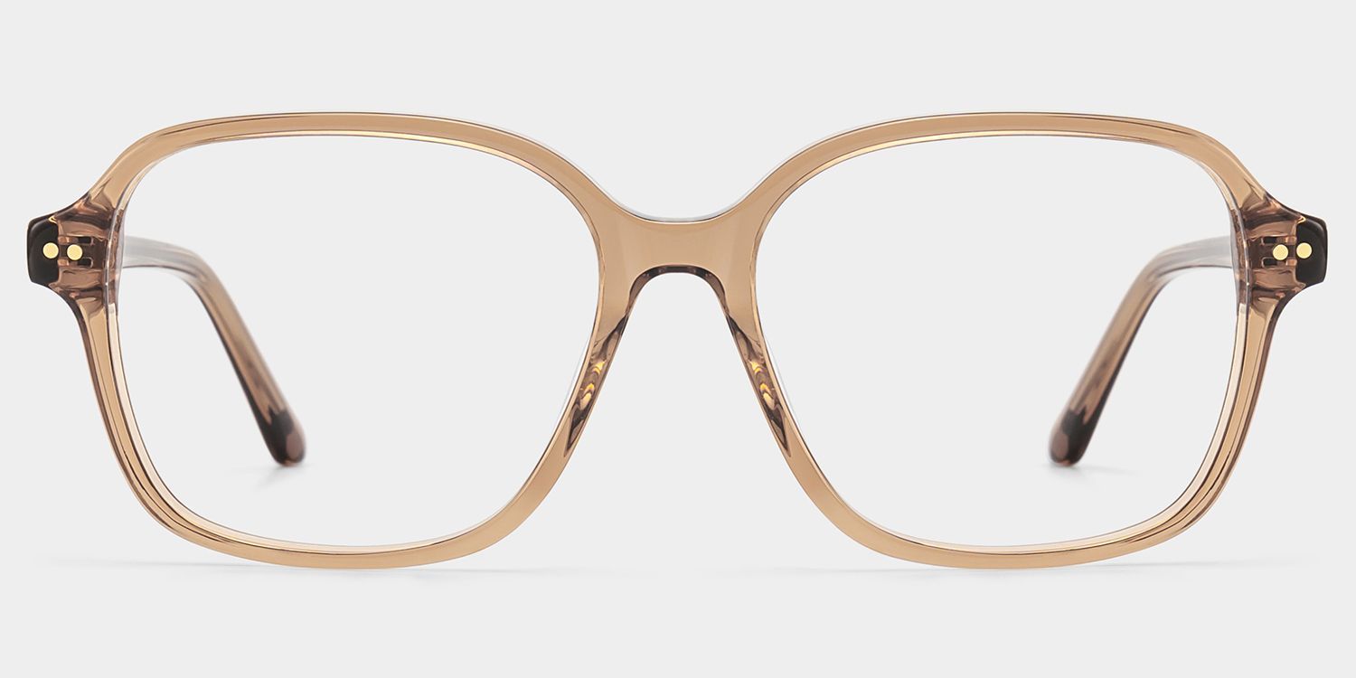Clementine Light Brown Square Glasses for Women | ZEELOOL0