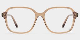 Clementine Light Brown Square Glasses0