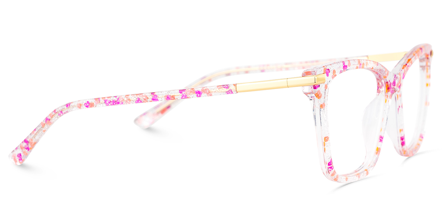 Eliot Rectangle Eyewear with Pink4