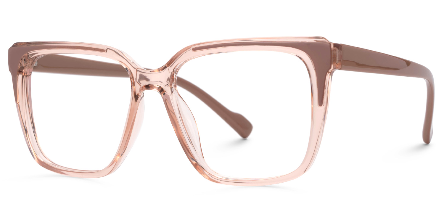 Dory TR90 Square Pink Frame Glasses | ZEELOOL UK1