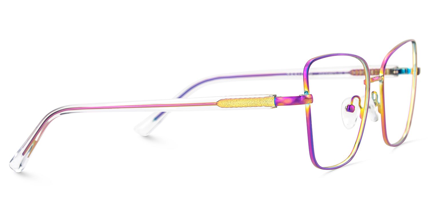 Jace Iridescent Square Prescription Glasses | ZEELOOL UK4