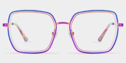 Fiona Square Iridescent Glasses0