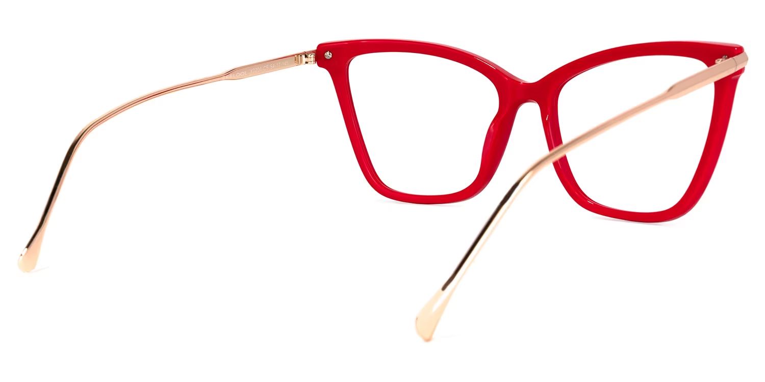 Cat Eye Red Glasses | ZEELOOL UK4