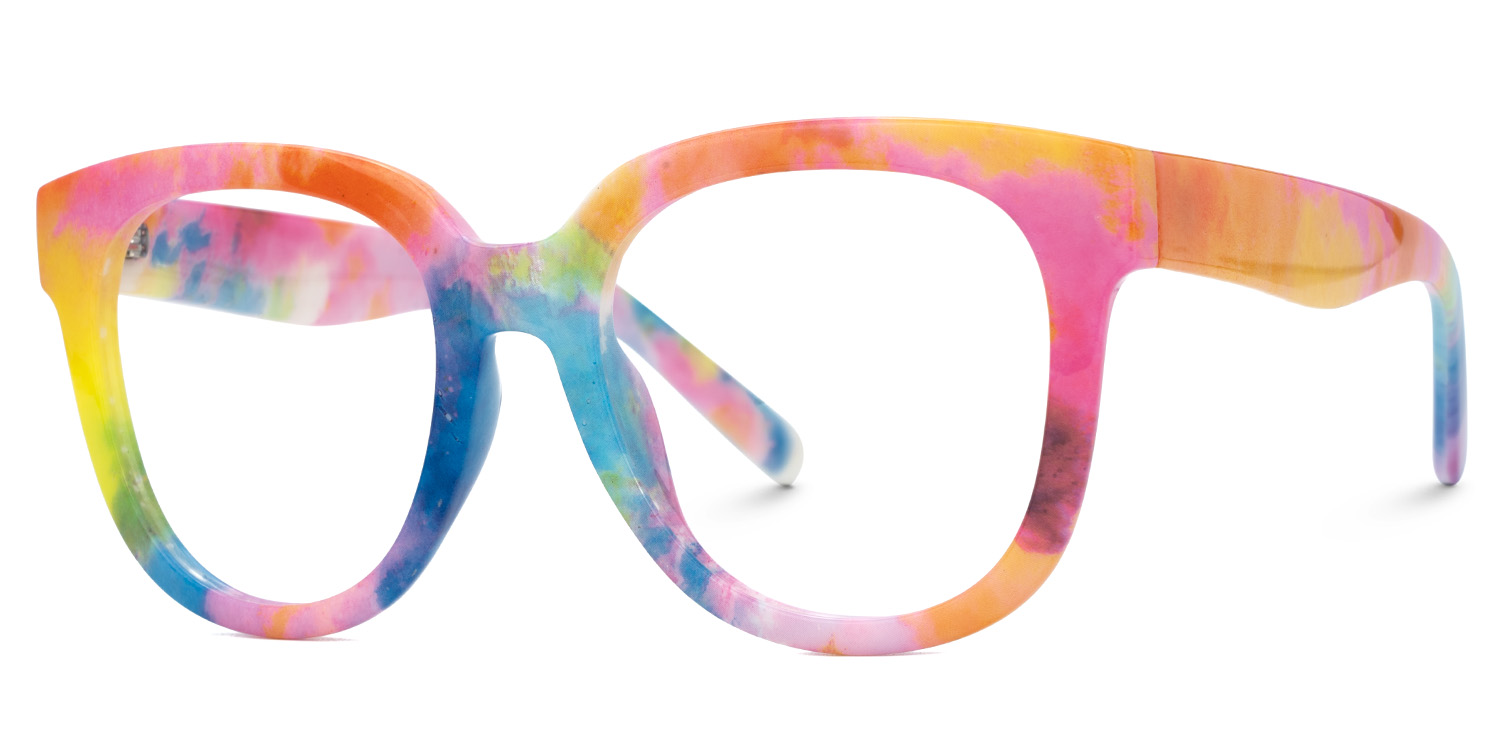 ZEELOOL Harrell Square Rainbow Glasses