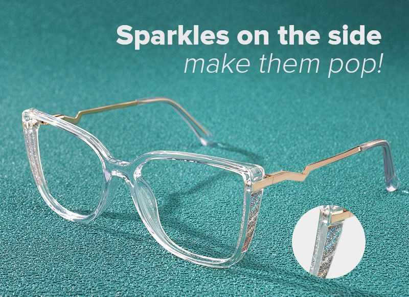 Spring hinges Celisa Eyeglasses, Celisa Black Glasses -Zeelool4