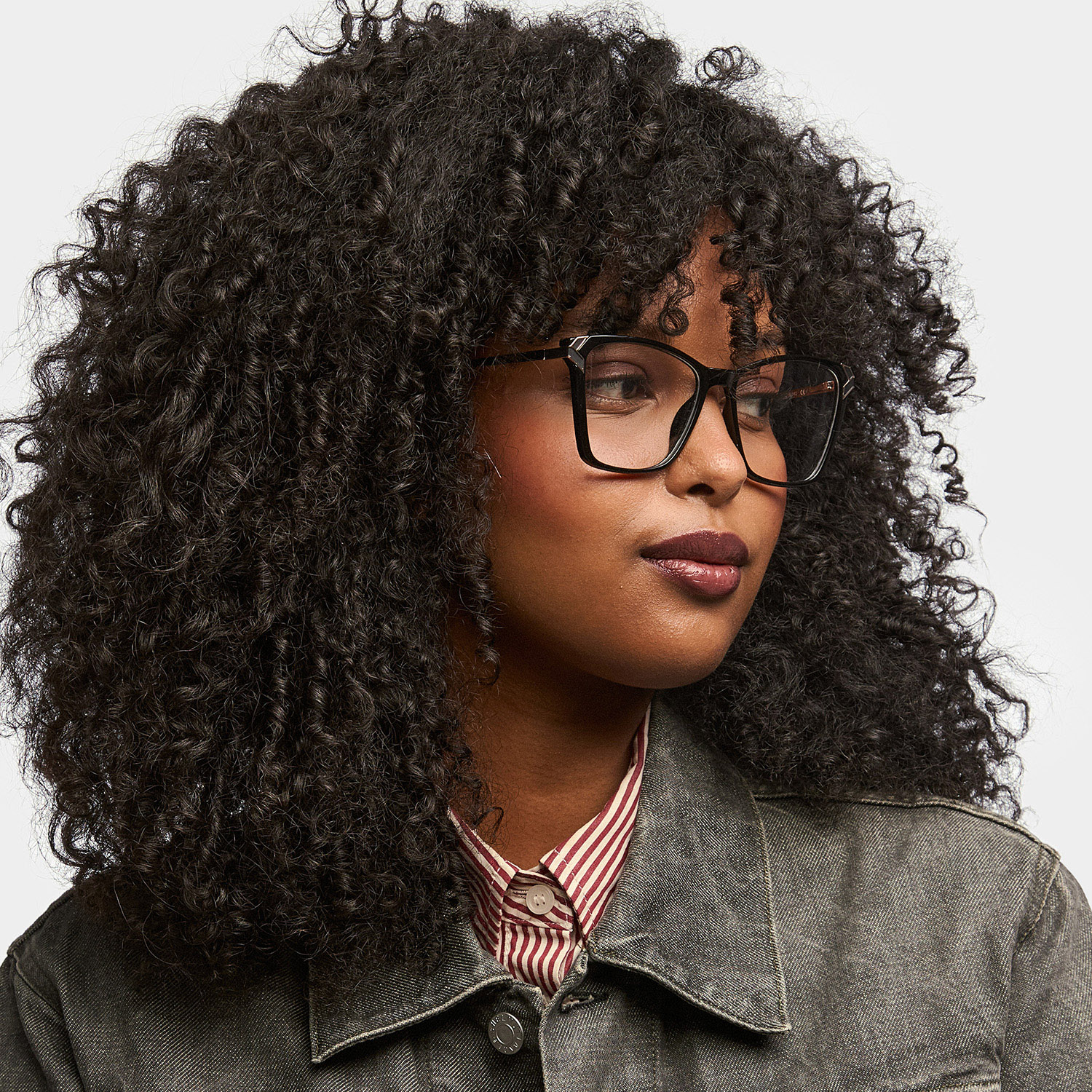 Tricee Square Black Glasses With Gold Arms For Females | ZEELOOL UK1