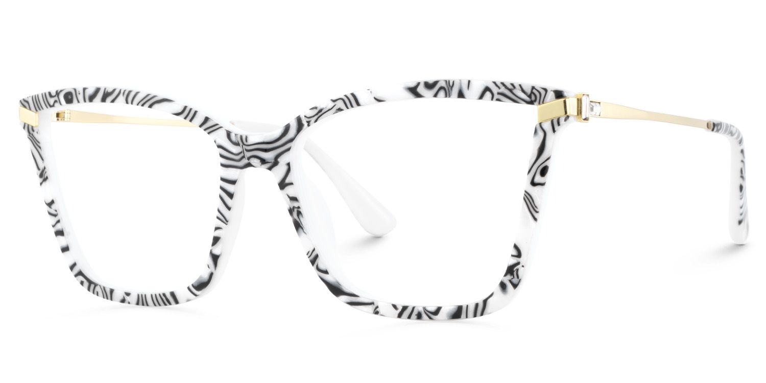 Stephens Cateye with Zebra Glasses Oversized Frames | ZEELOOL UK3