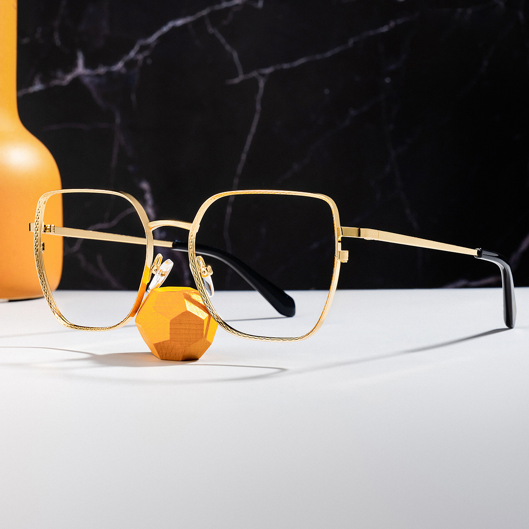 Fife Geometric Gold Glasses0