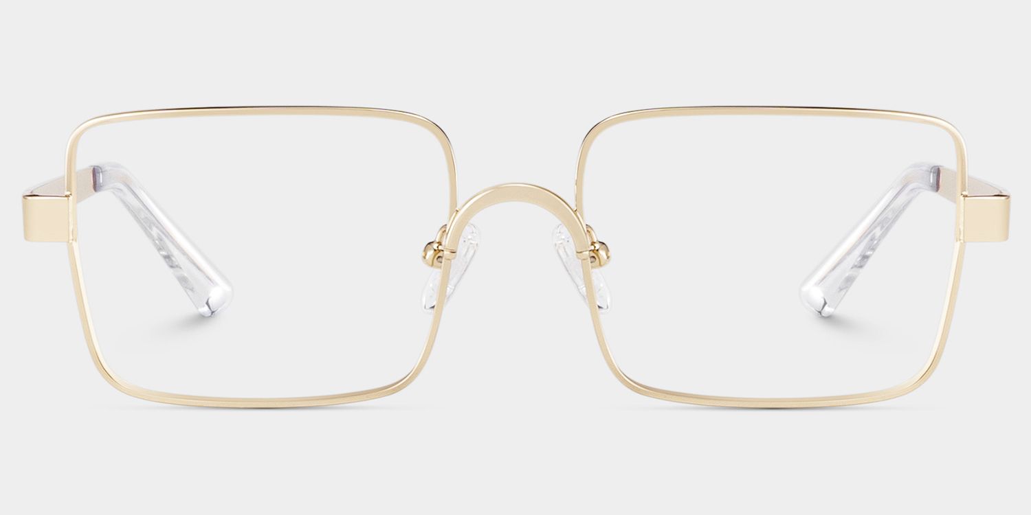 Gavin Eyeglasses in Rectangle Gold Frame | ZEELOOL UK1