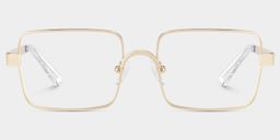 Gavin Rectangle Gold Glasses1