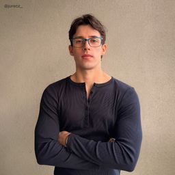 Alexander Rectangle Blue Glasses6