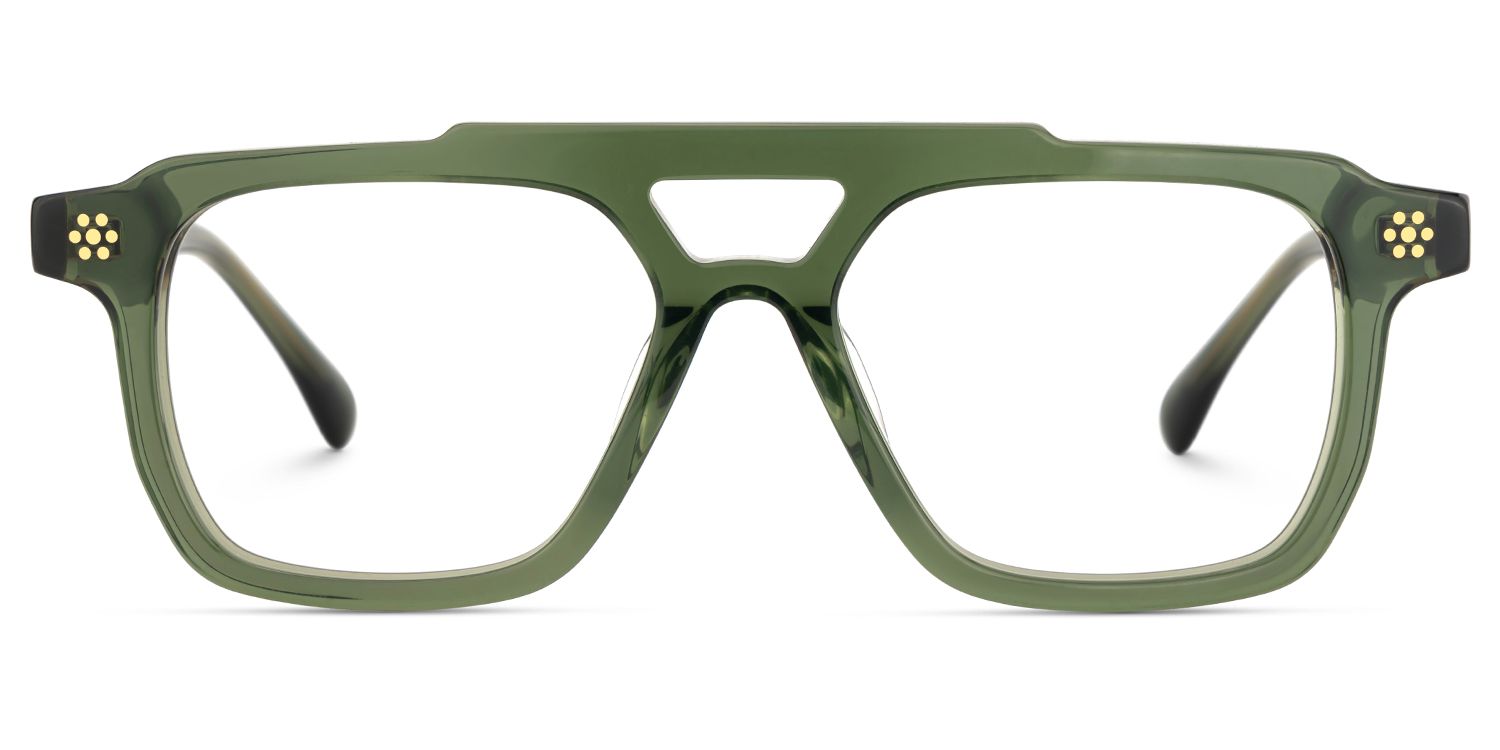 Mercurio Eyeglasses in Aviator Green Frame | ZEELOOL UK1