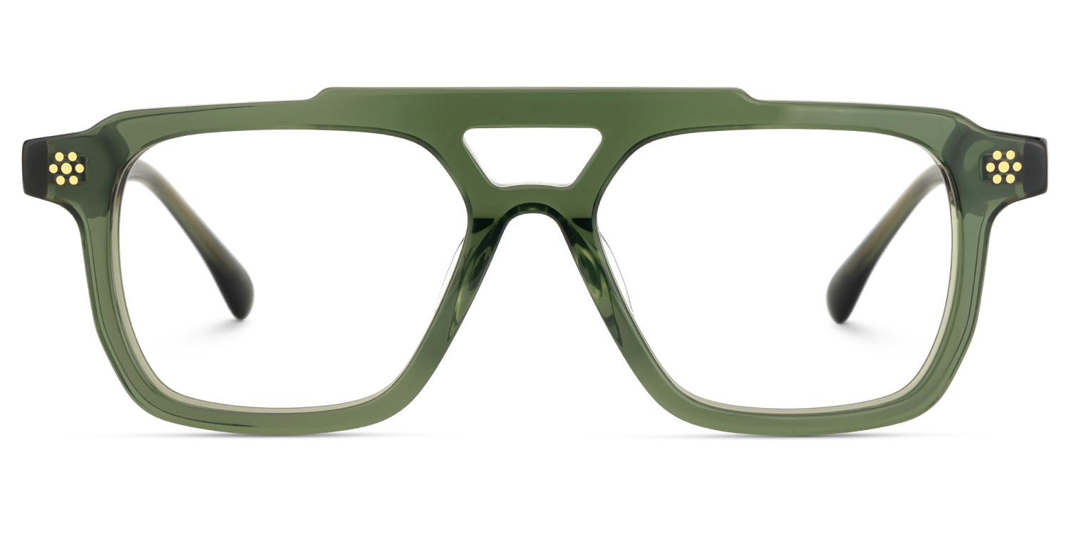 Mercurio Eyeglasses in Aviator Green Frame | ZEELOOL UK1