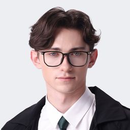 Fezell Square Black Glasses6