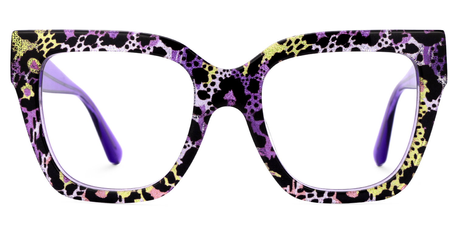 Affordable Snake Print Frame Ruby Square Glasses0