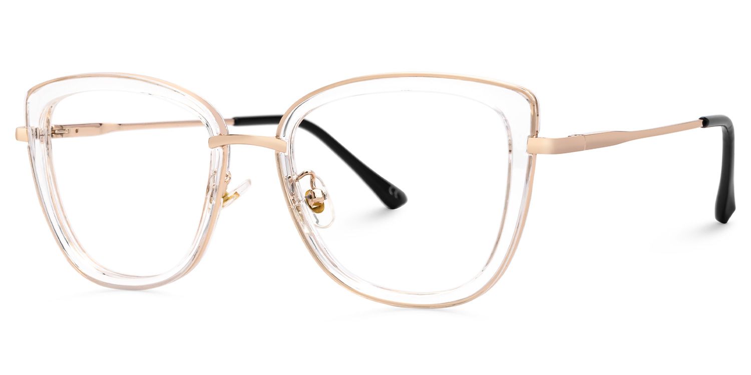 Clear Kaye Cateye Frame Eyeglasses | ZEELOOL UK1