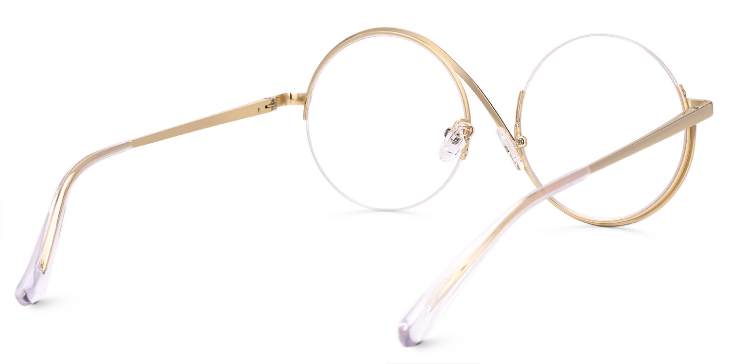 Flozif Round Rainbow Glasses in Semi-Rim  | ZEELOOL UK3