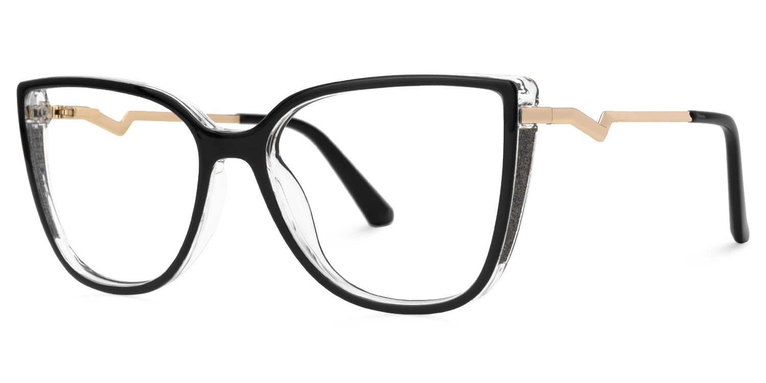 Spring hinges Celisa Eyeglasses, Celisa Black Glasses -Zeelool1