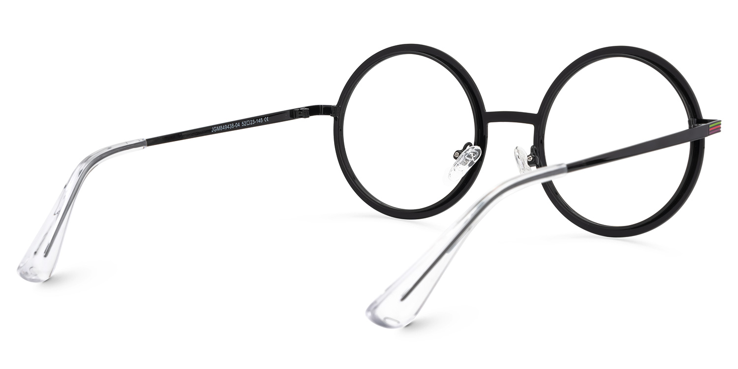 Vevay Round Black Glasses3