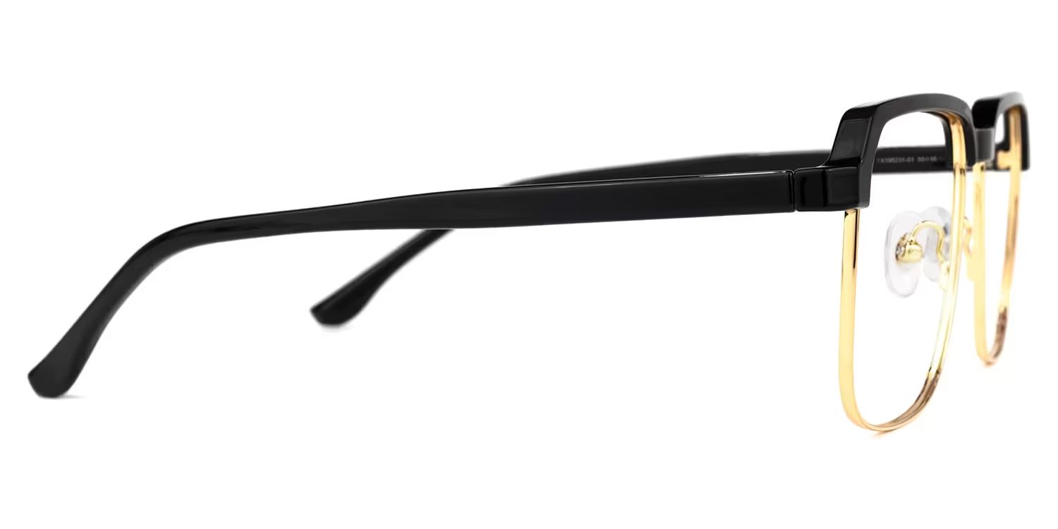 Cherron Browline Black-Gold Glasses | ZEELOOL UK2