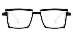 Zephyr Rectangle Black Glasses1