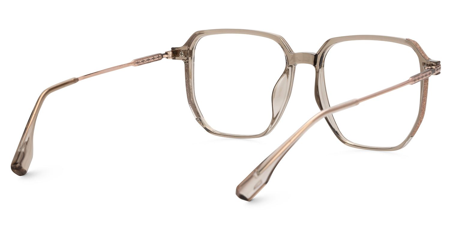 Nesbitt Mixed-Materials Geometric Tawny Frame Glasses | ZEELOOL UK3